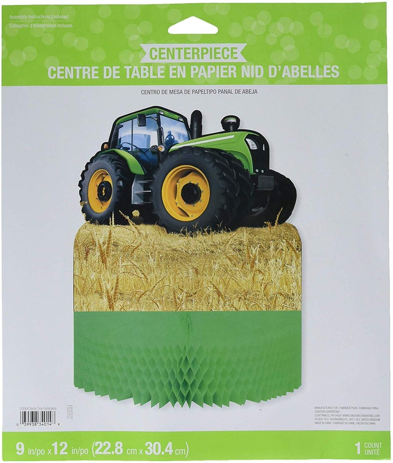 Creative Converting Tractor Time Honeycomb Table Centerpiece - Image 3